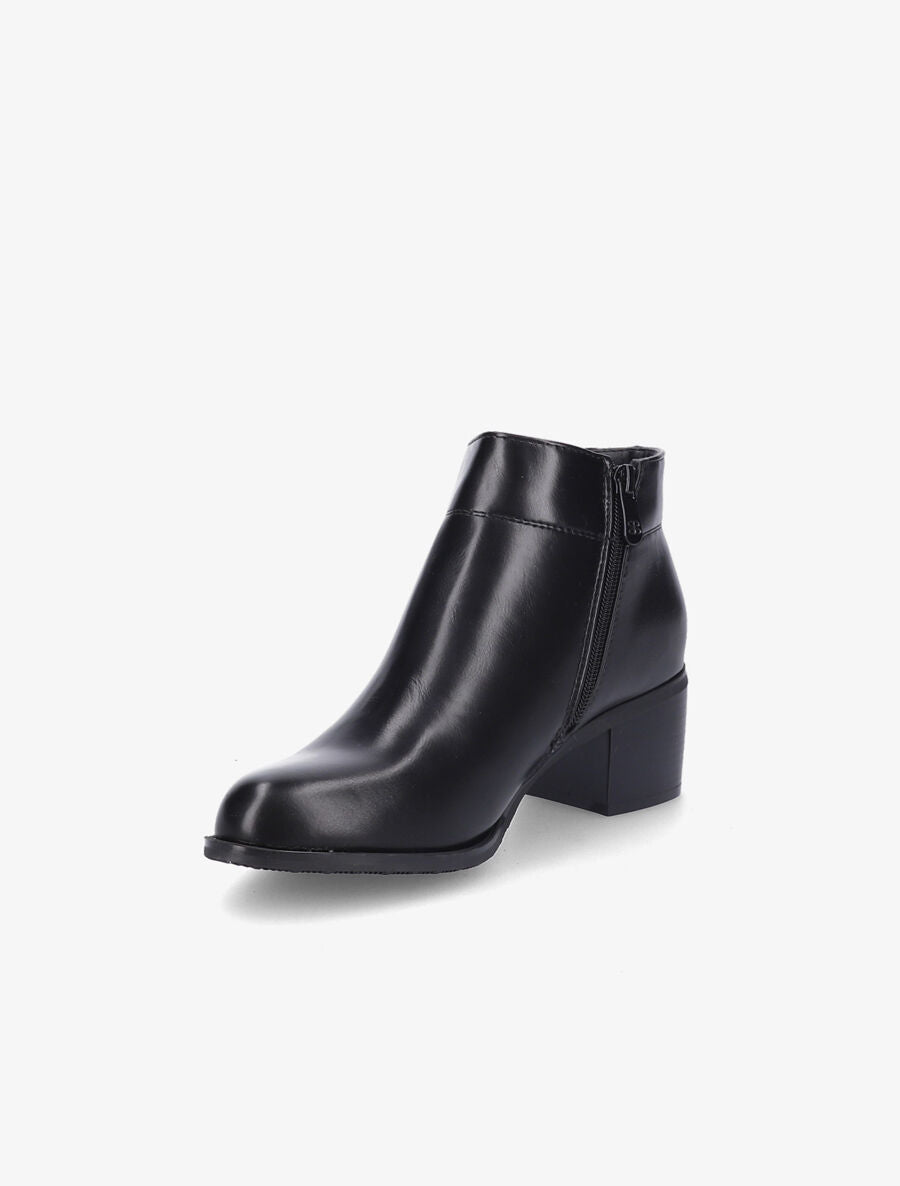 Bottines à talon et zip - Noir - 3