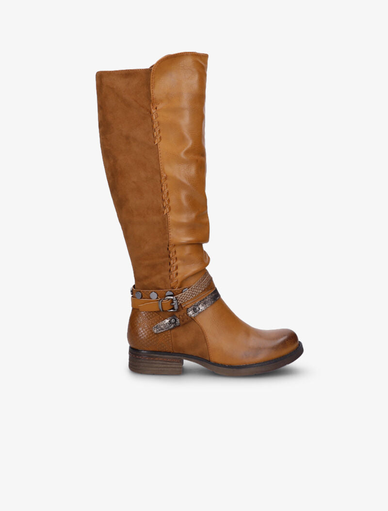 Bottes cavalières bi-matière - Camel - 2