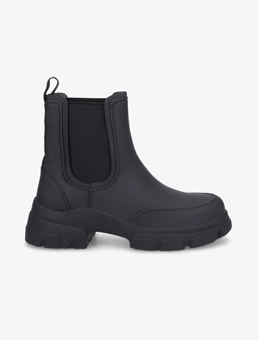 Chelsea boots montantes à semelle stylisée - Noir - 1
