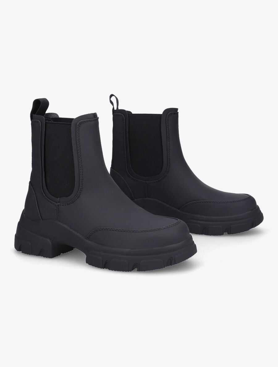 Chelsea boots montantes à semelle stylisée - Noir - 4