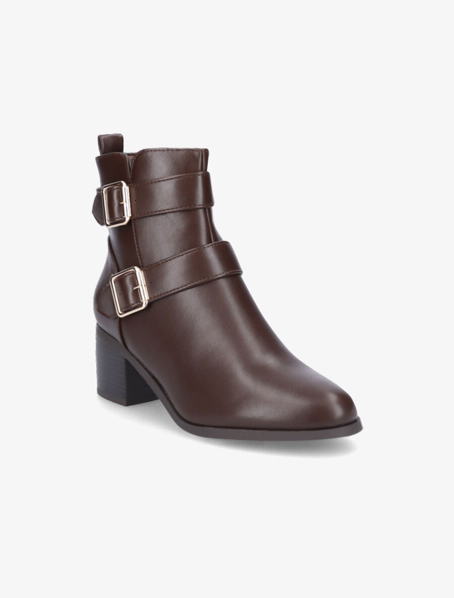 Bottines à boucles - Marron - 2