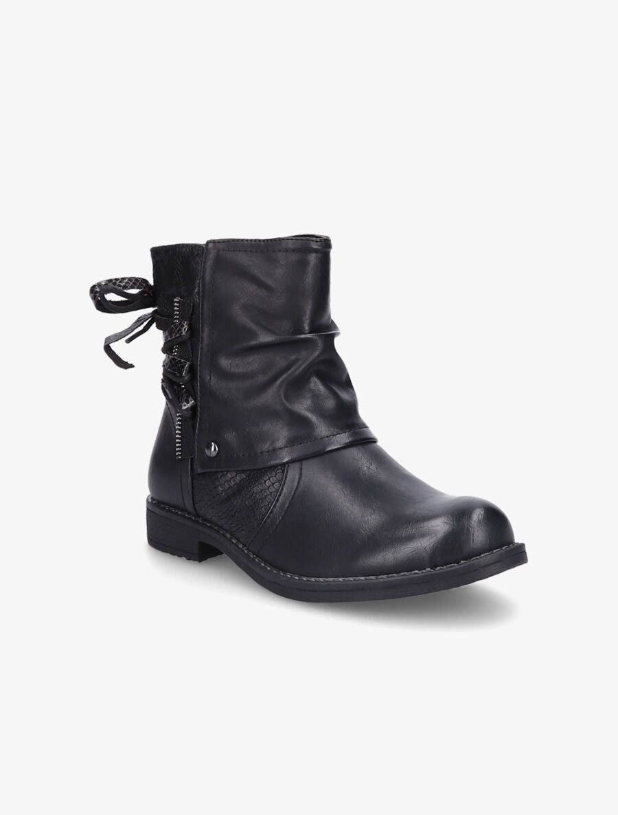 Bottines montantes corsetées - Noir - 2