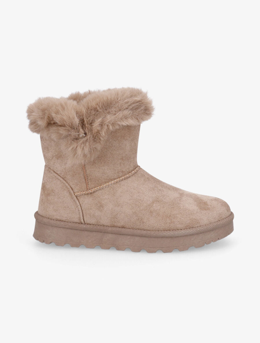 Boots à chevilles fourrées - Taupe - 1