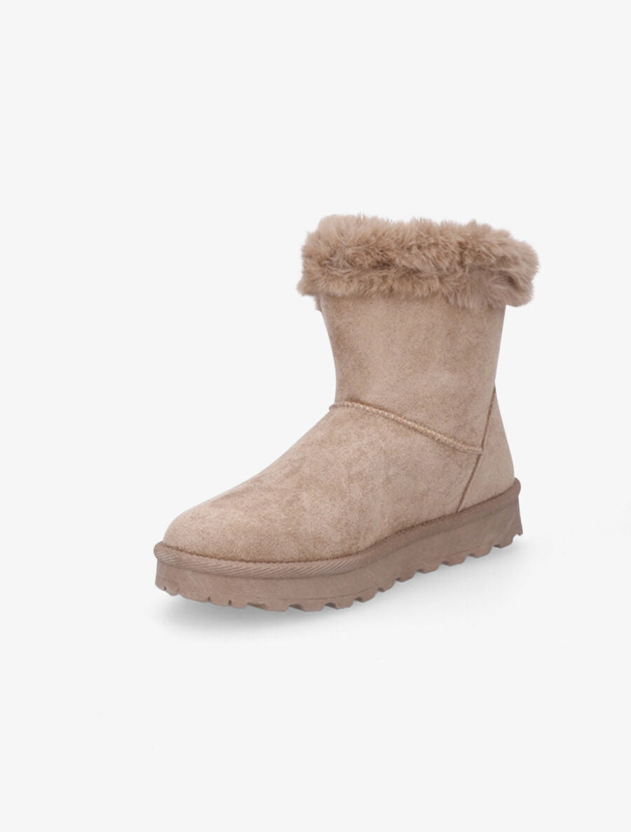 Boots à chevilles fourrées - Taupe - 3