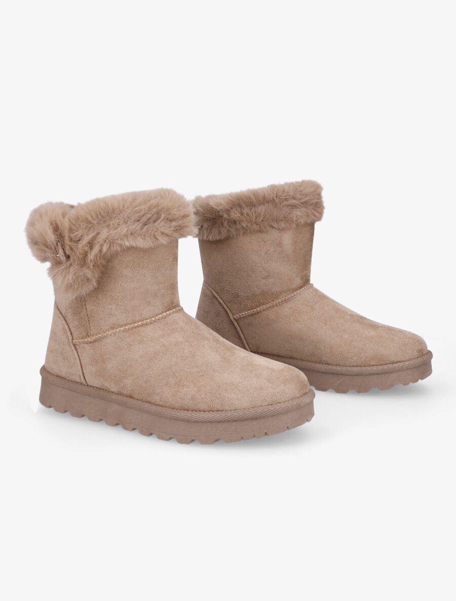 Boots à chevilles fourrées - Taupe - 4