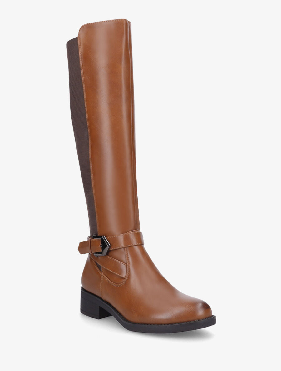 Bottes élastiquées à boucle - Camel - 2