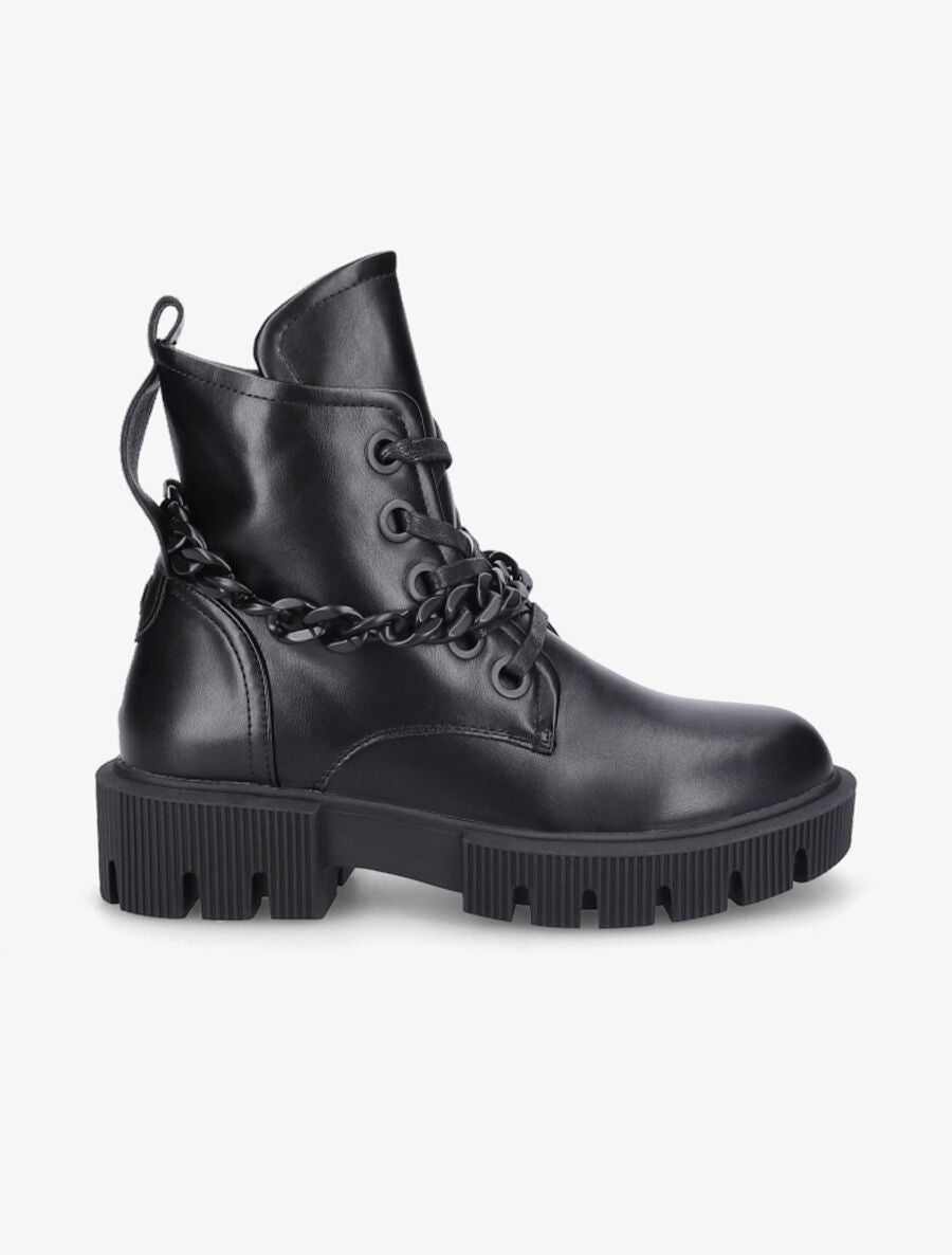 Boots militaire à chaîne - Noir - 1
