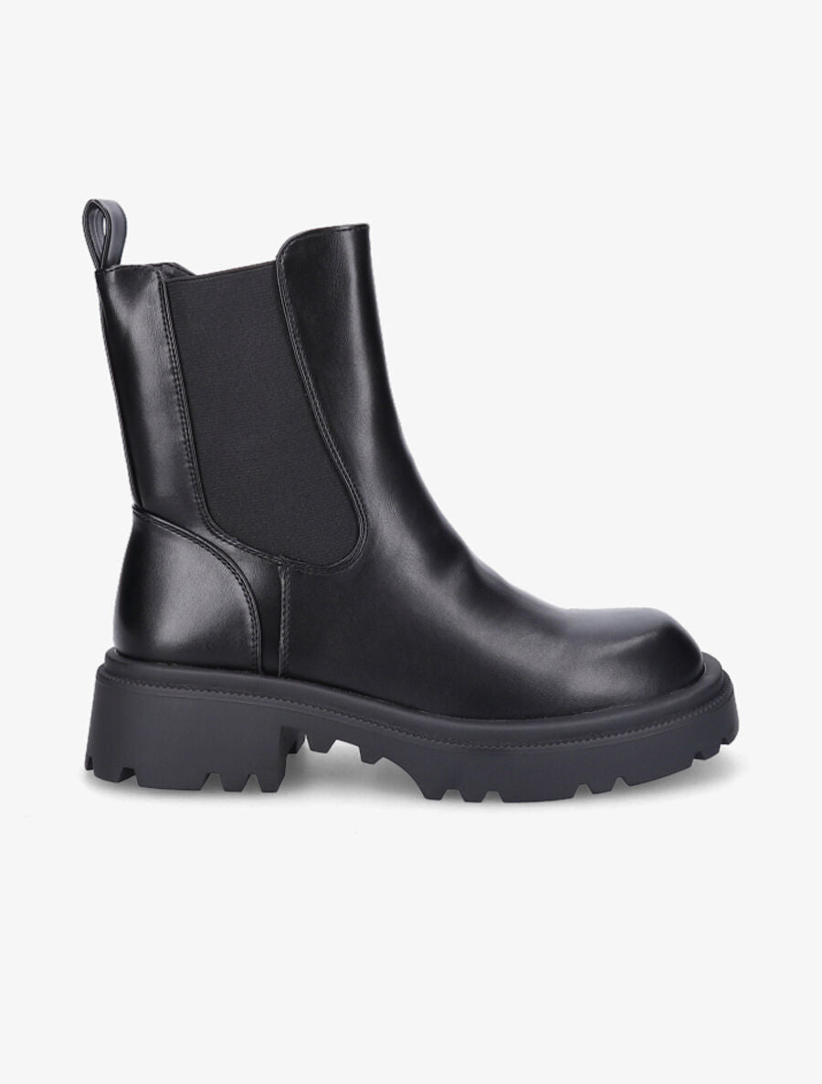 Boots élastiquées unies - Noir - 5