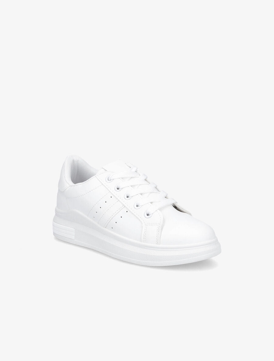 Baskets classiques en simili - Blanc - 2