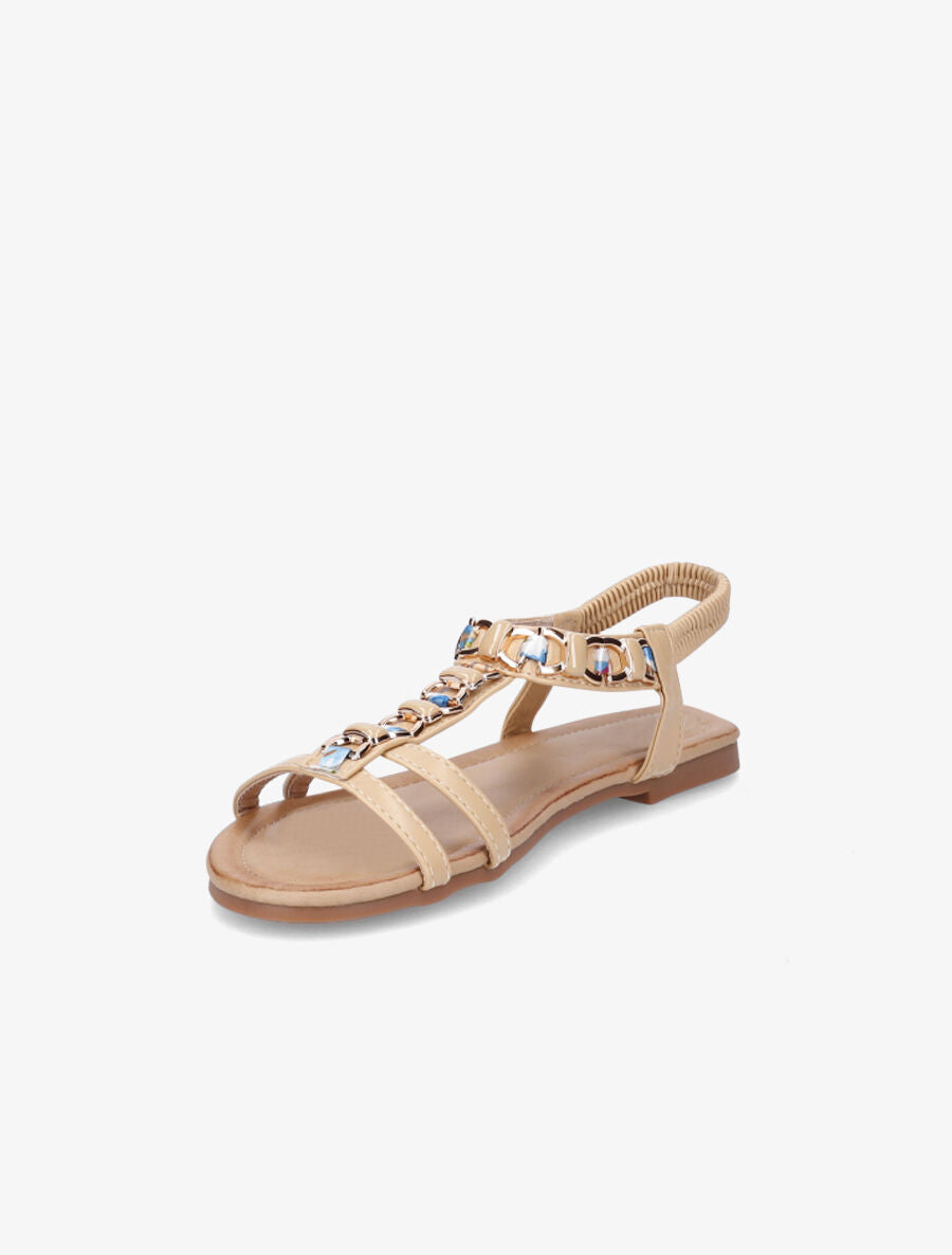 Nu-pieds bijou en simili - Beige - 3
