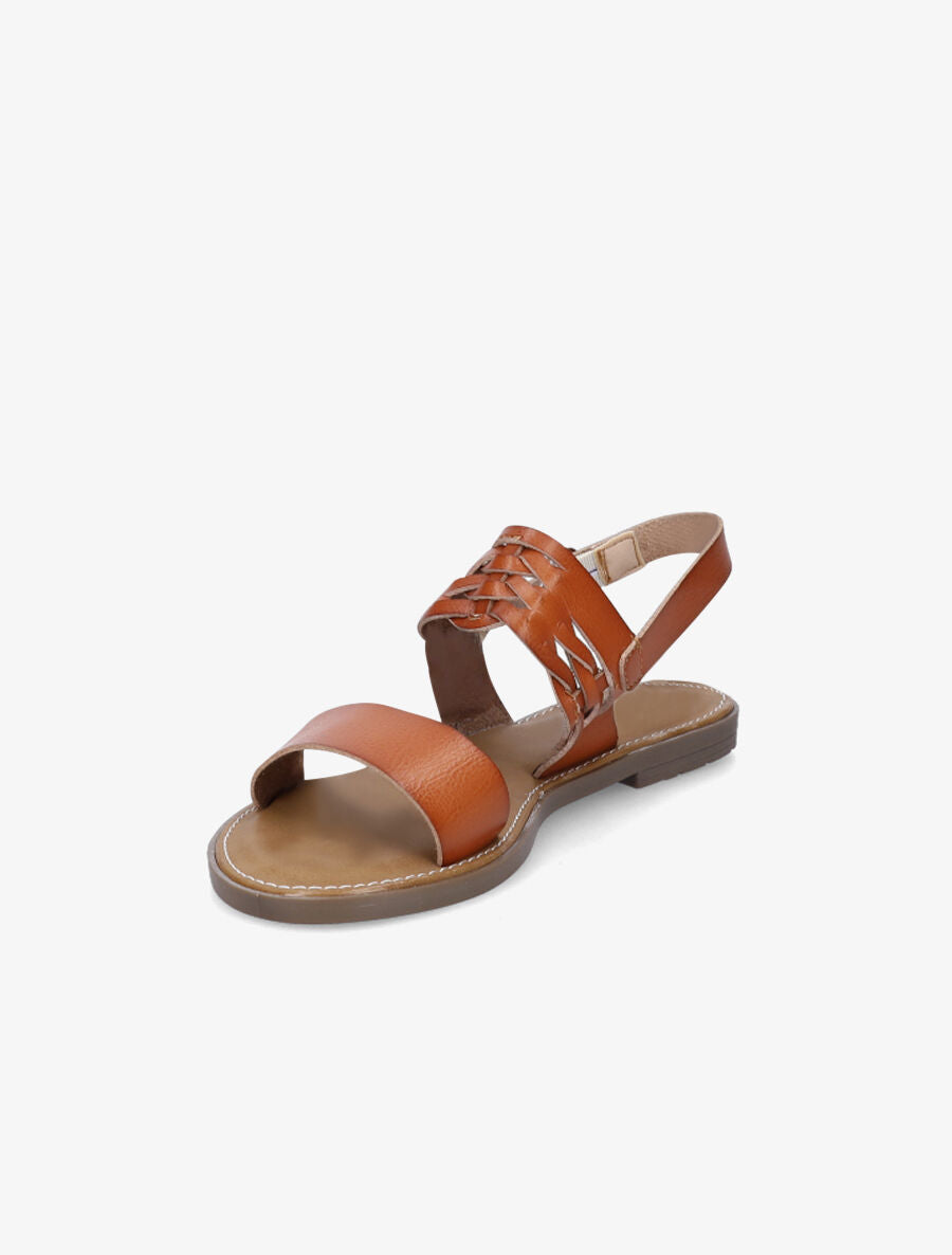 Nu-pieds classiques en simili - Camel - 3