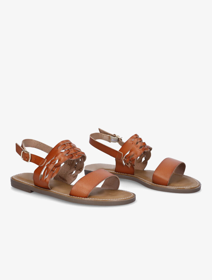 Nu-pieds classiques en simili - Camel - 4