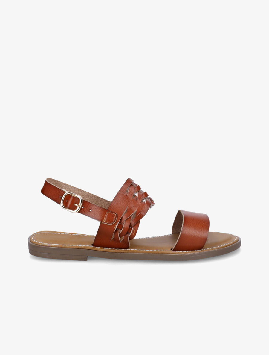 Nu-pieds classiques en simili - Marron - 1