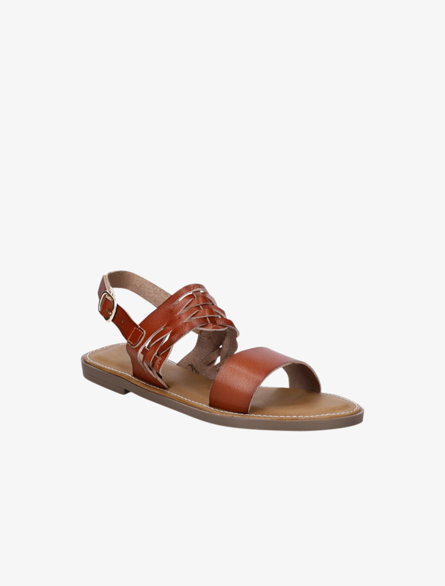 Nu-pieds classiques en simili - Marron - 2