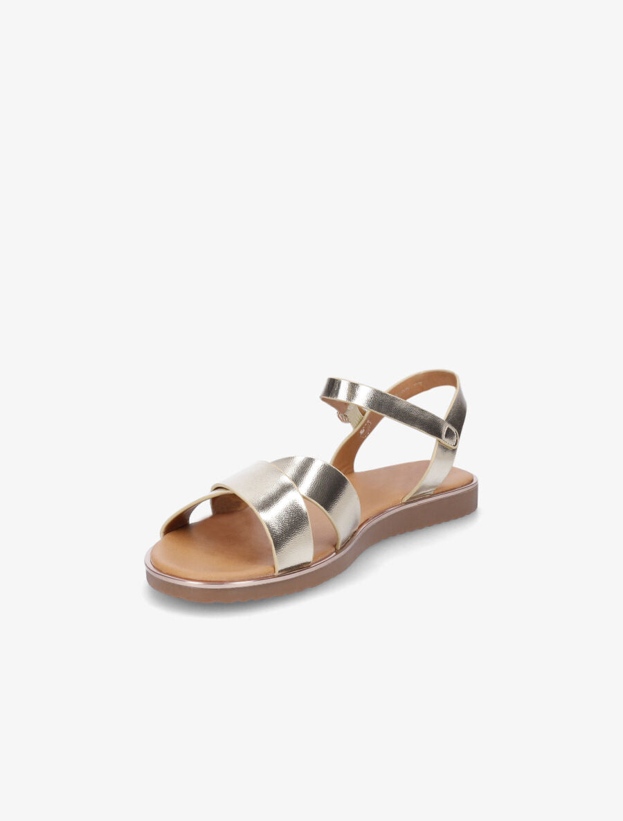 Nu-pieds basiques croisés - Or - 3