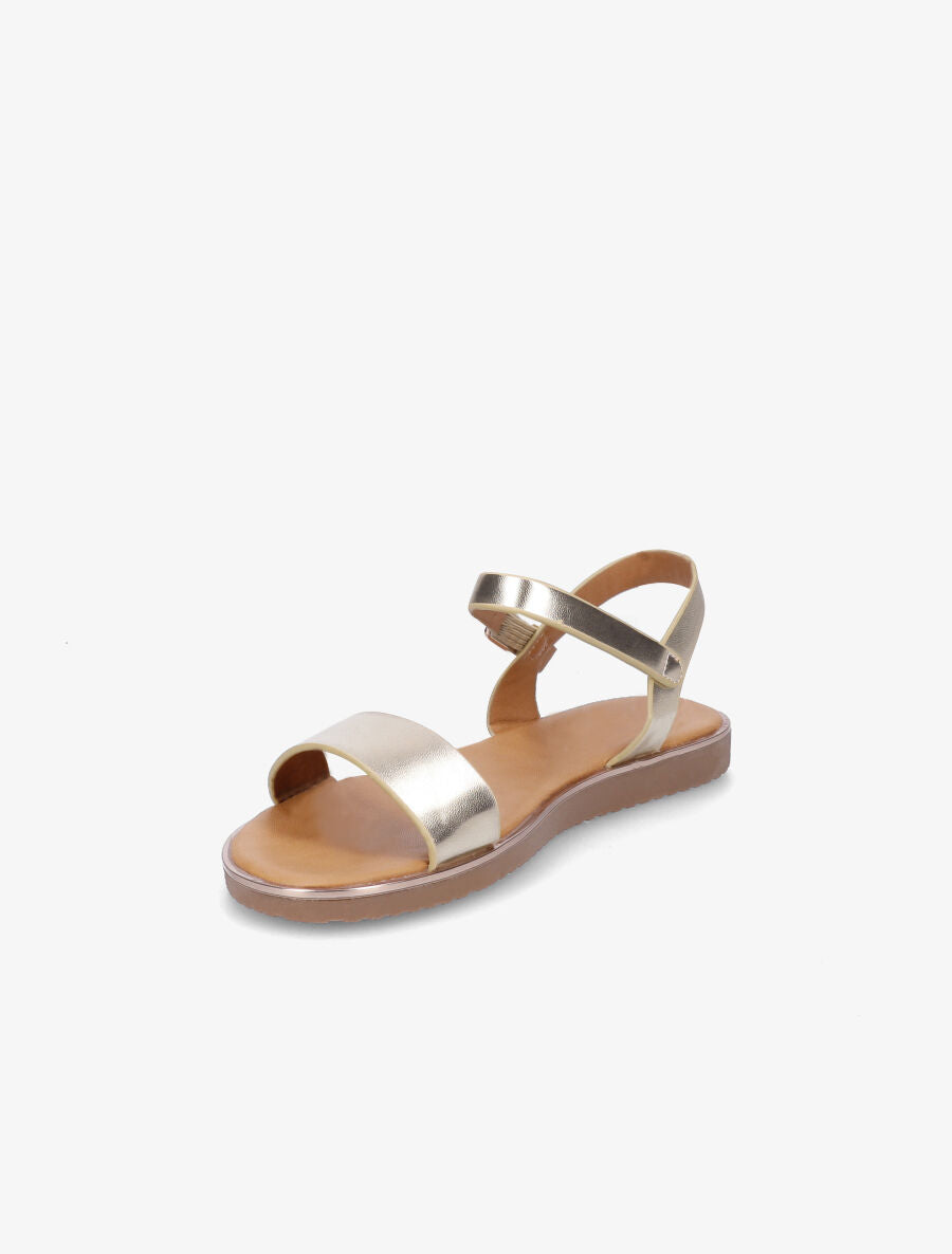 Nu-pieds basiques en simili - Or - 3
