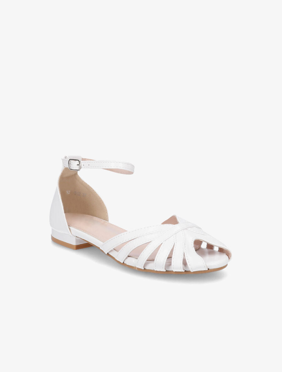 Nu-pieds multi-brides en simili - Blanc - 2
