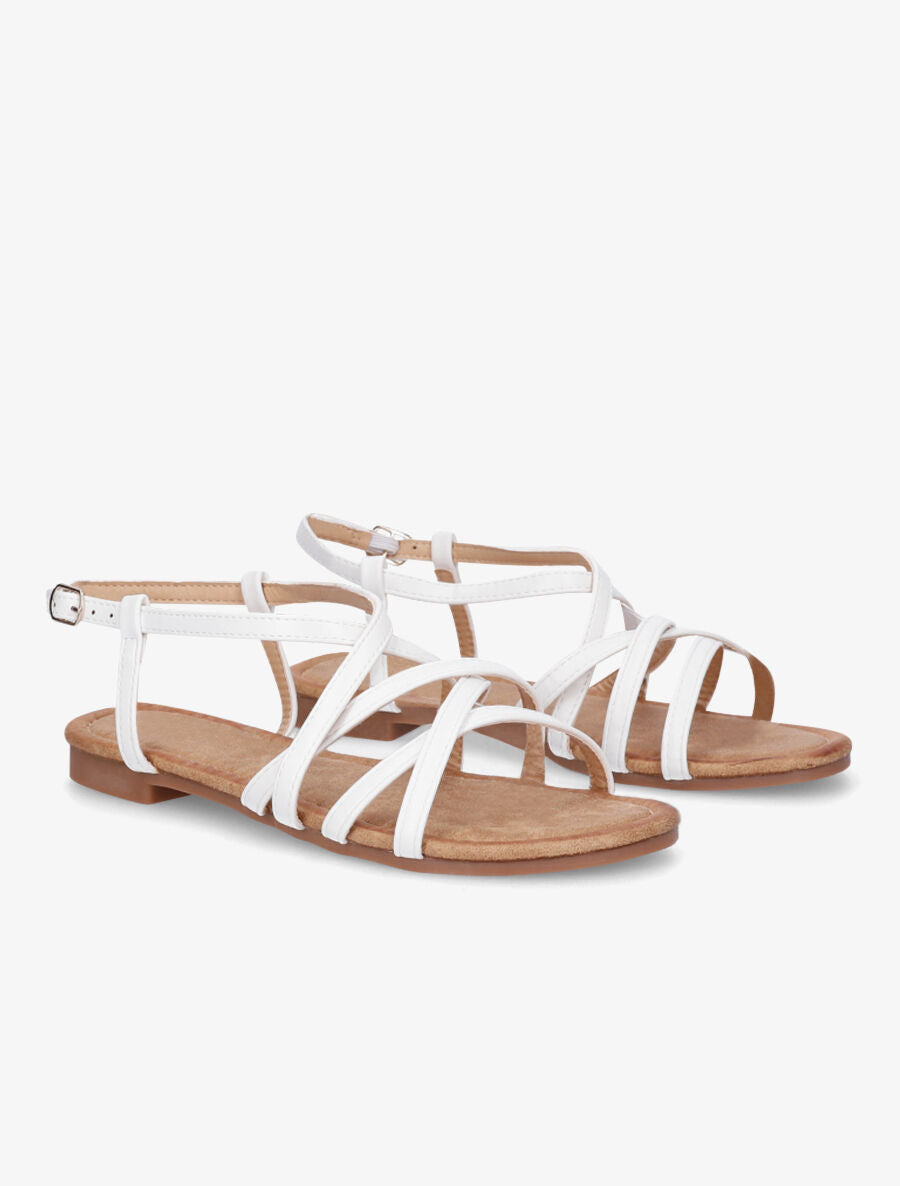 Nu-pieds croisés - Blanc - 4
