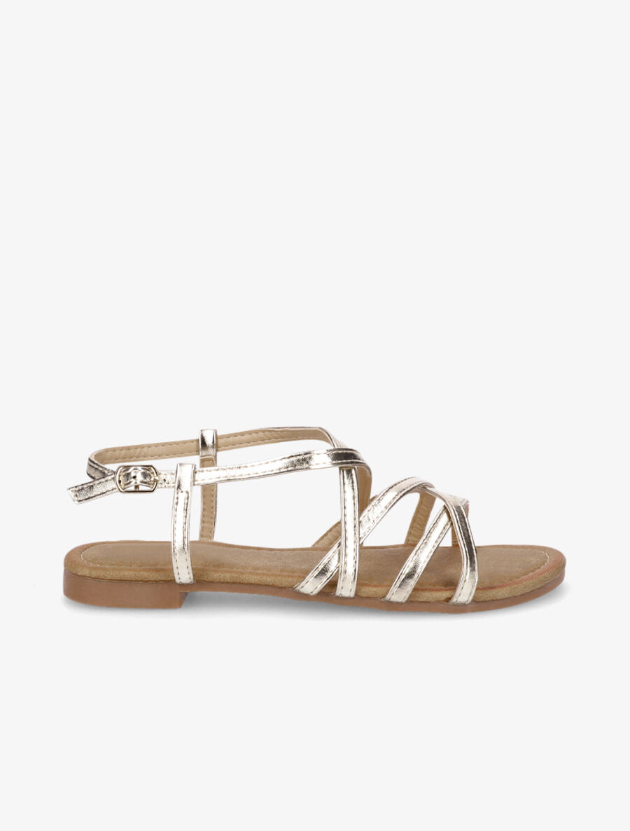 Nu-pieds croisés - Or - 5