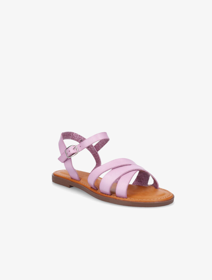 Nu-pieds classiques à brides entrecroisées - Lilas - 2