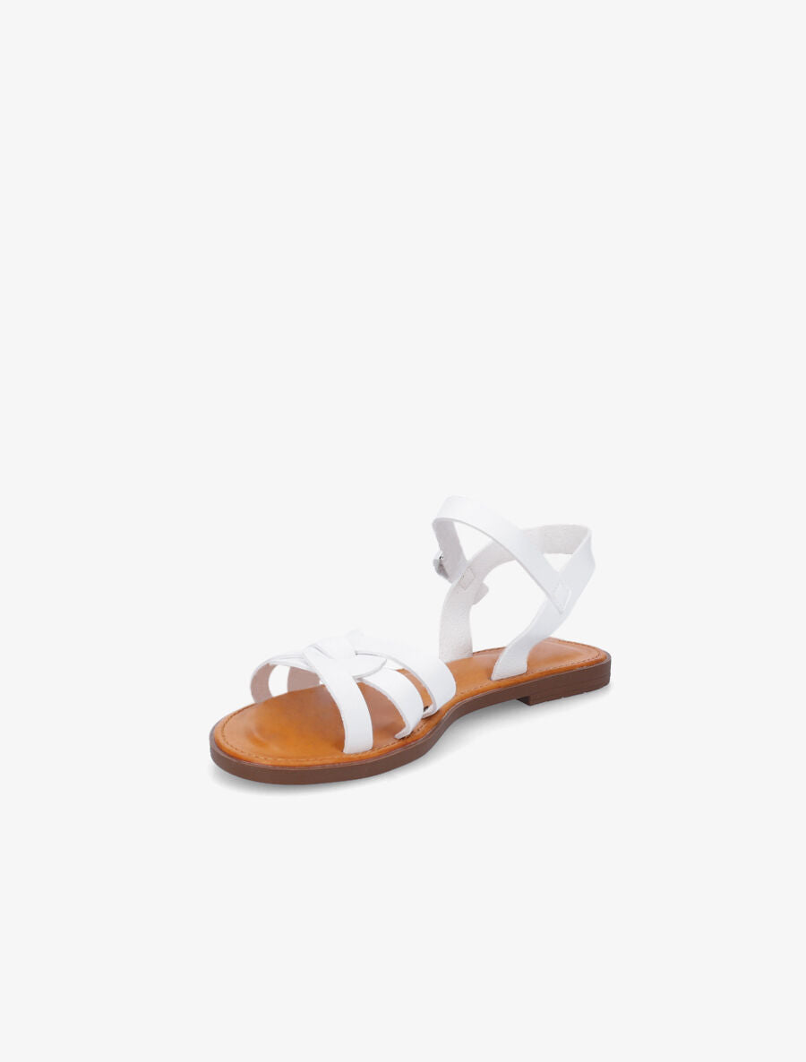 Nu-pieds plats classiques en simili - Blanc - 3