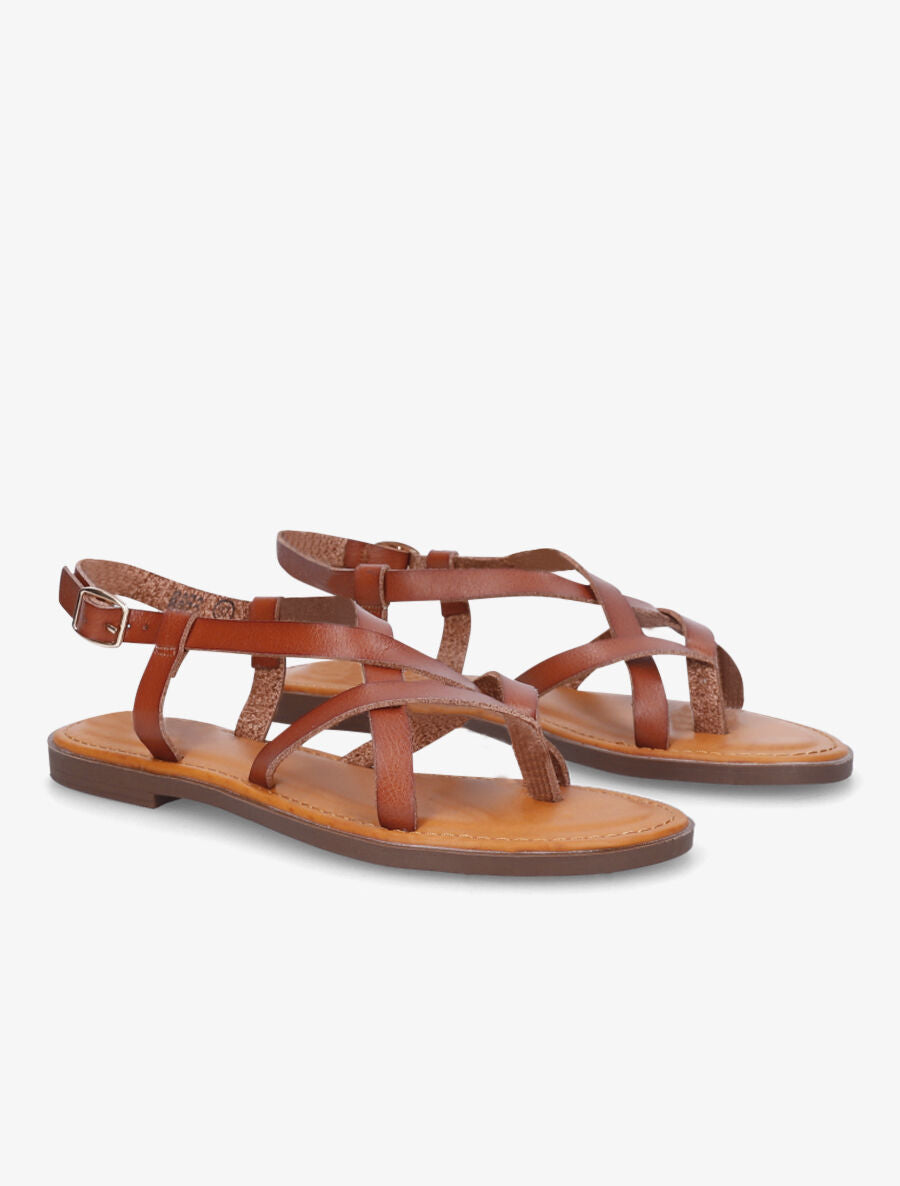 Nu-pieds en simili - Camel - 4