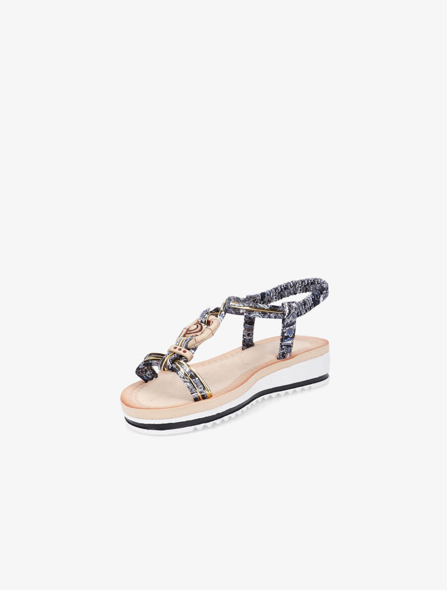 Nu-pieds fleuris - Noir - 3