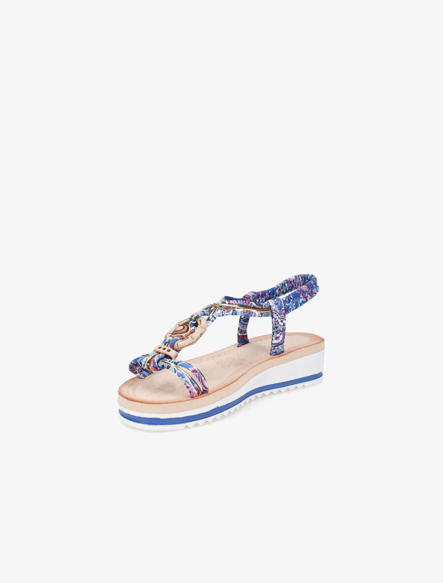 Nu-pieds fleuris - Bleu - 3