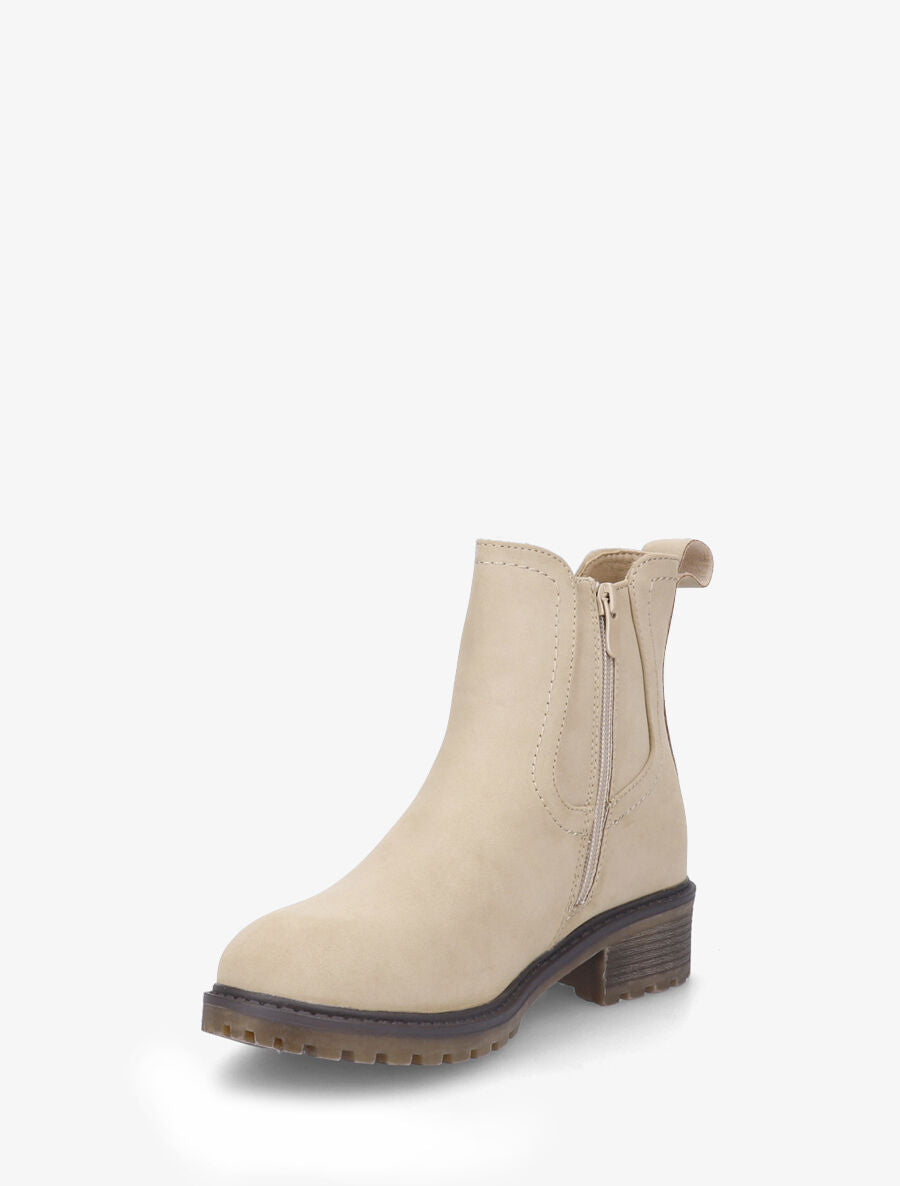 Bottines en suédine à semelle crantée - Taupe - 3