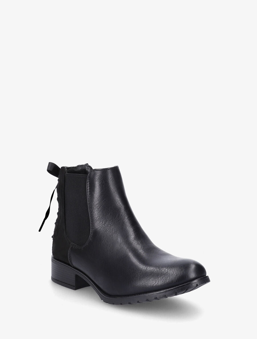 Bottines à contrefort style corset - Noir - 2