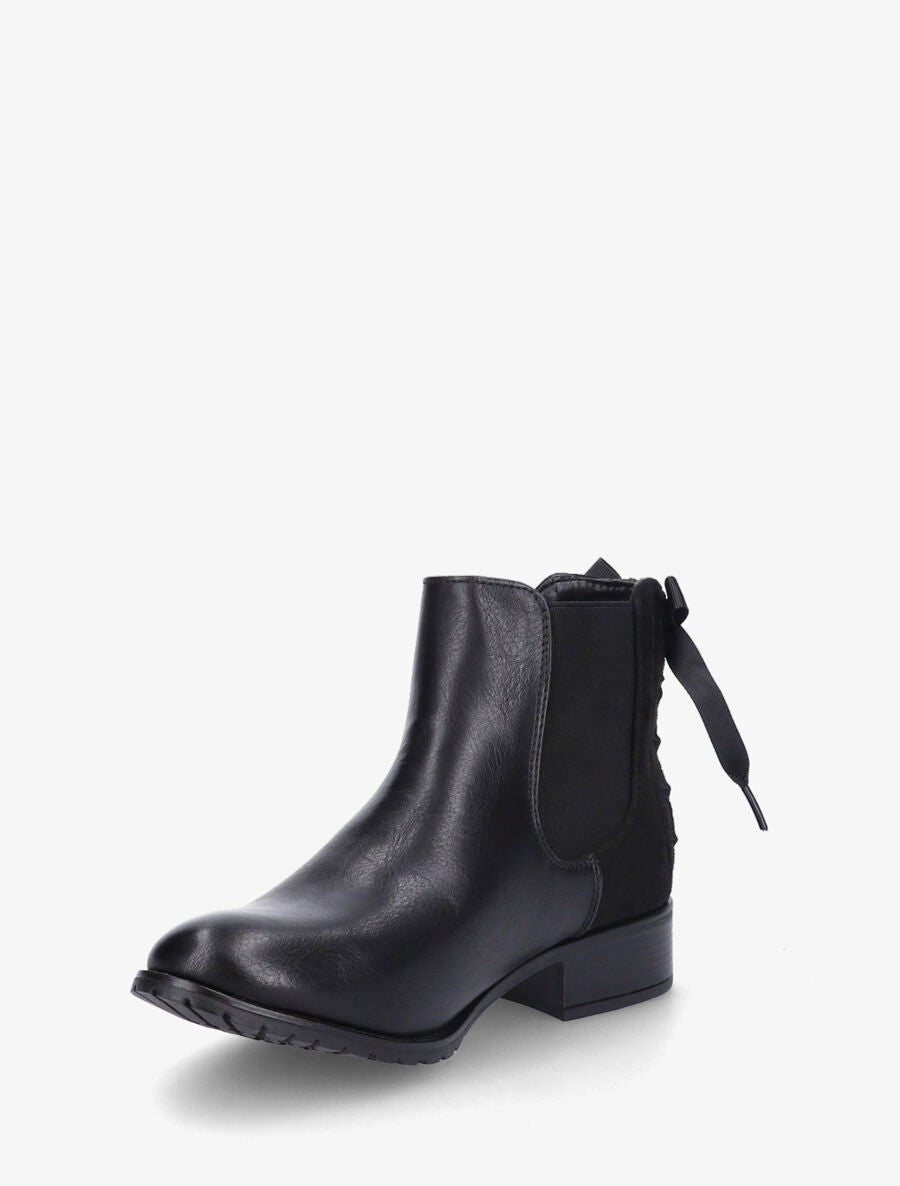 Bottines à contrefort style corset - Noir - 3