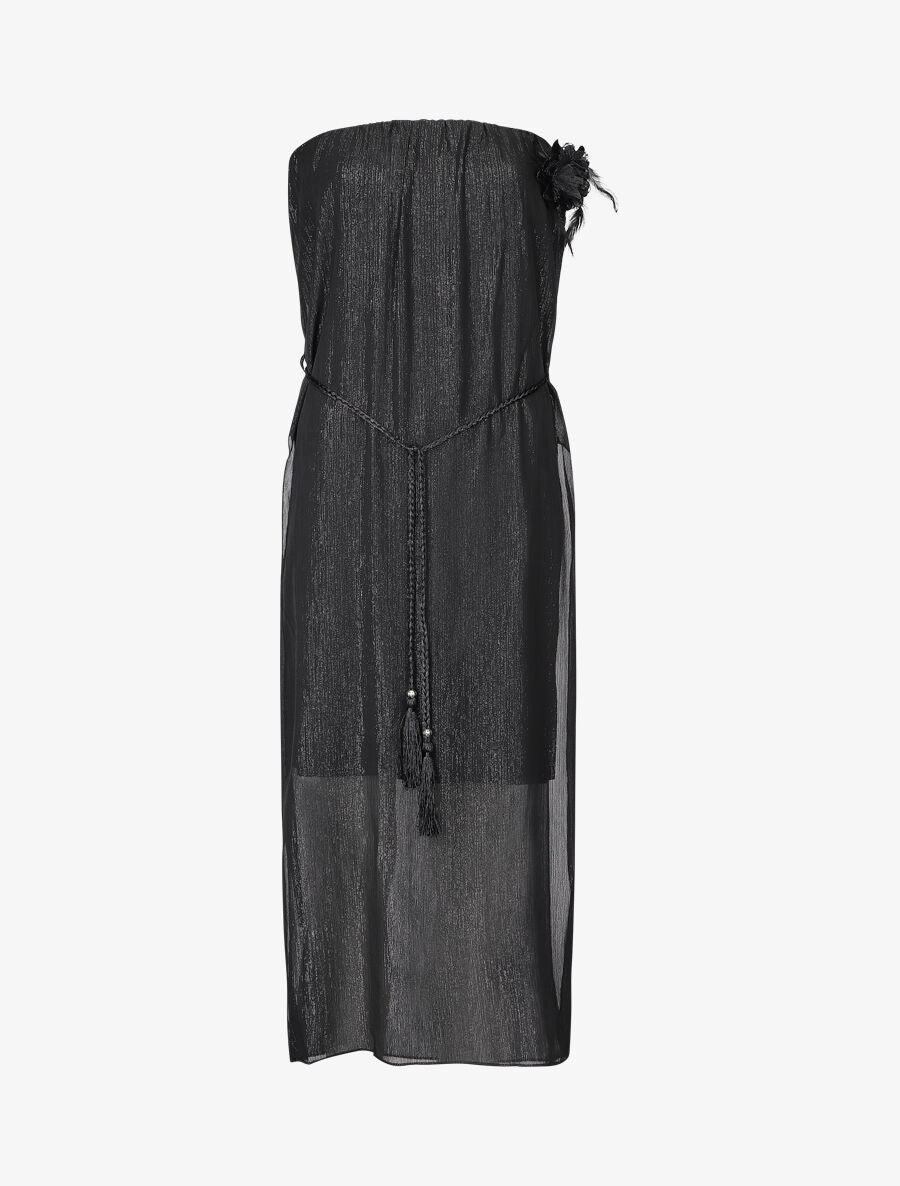 Robe bustier à broche - noir - 1