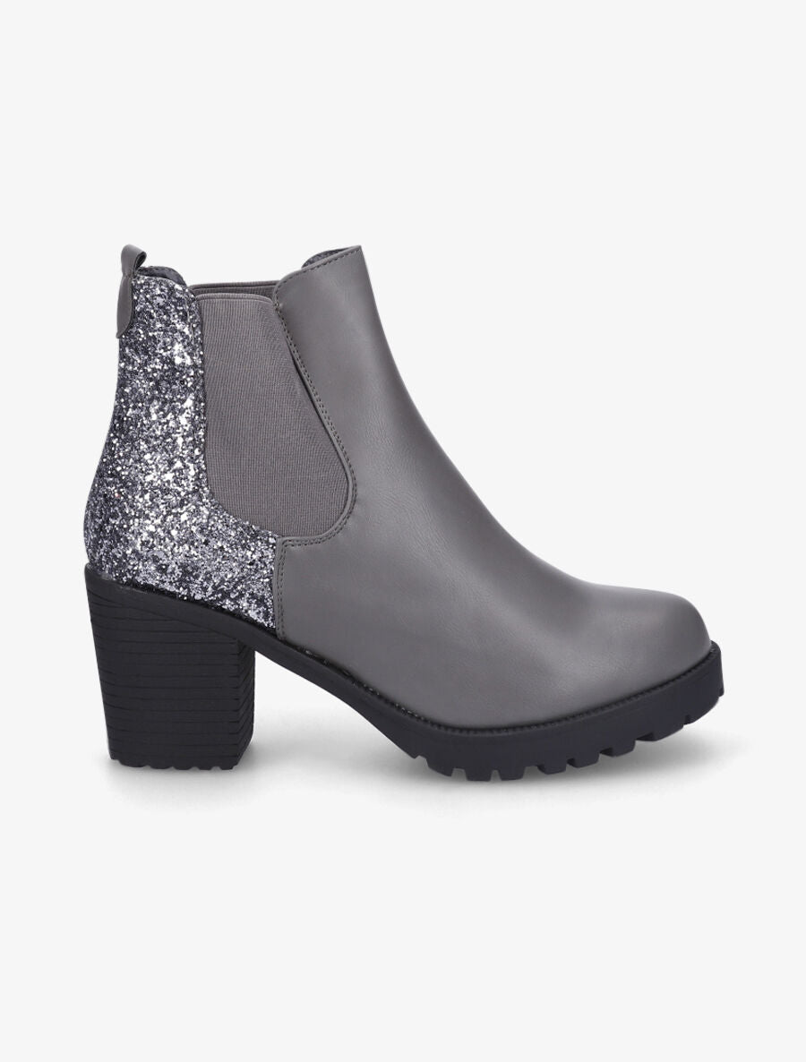 Chelseas à paillettes noir - gris - 5
