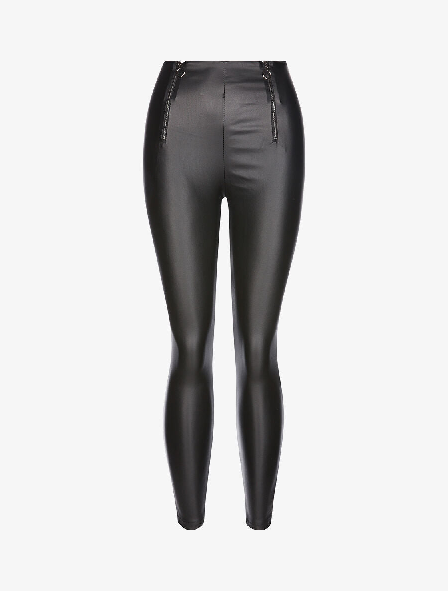 Legging en simili - noir - 1