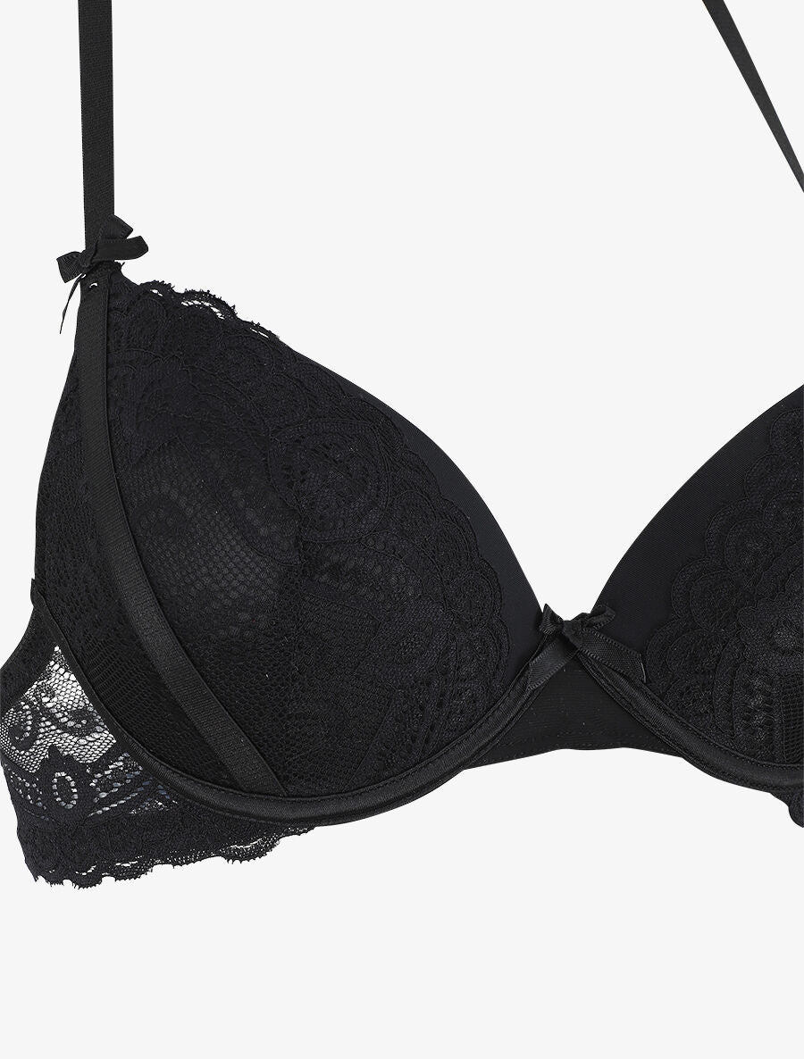 Ensemble push up dos nageur en dentelle - Noir - 3