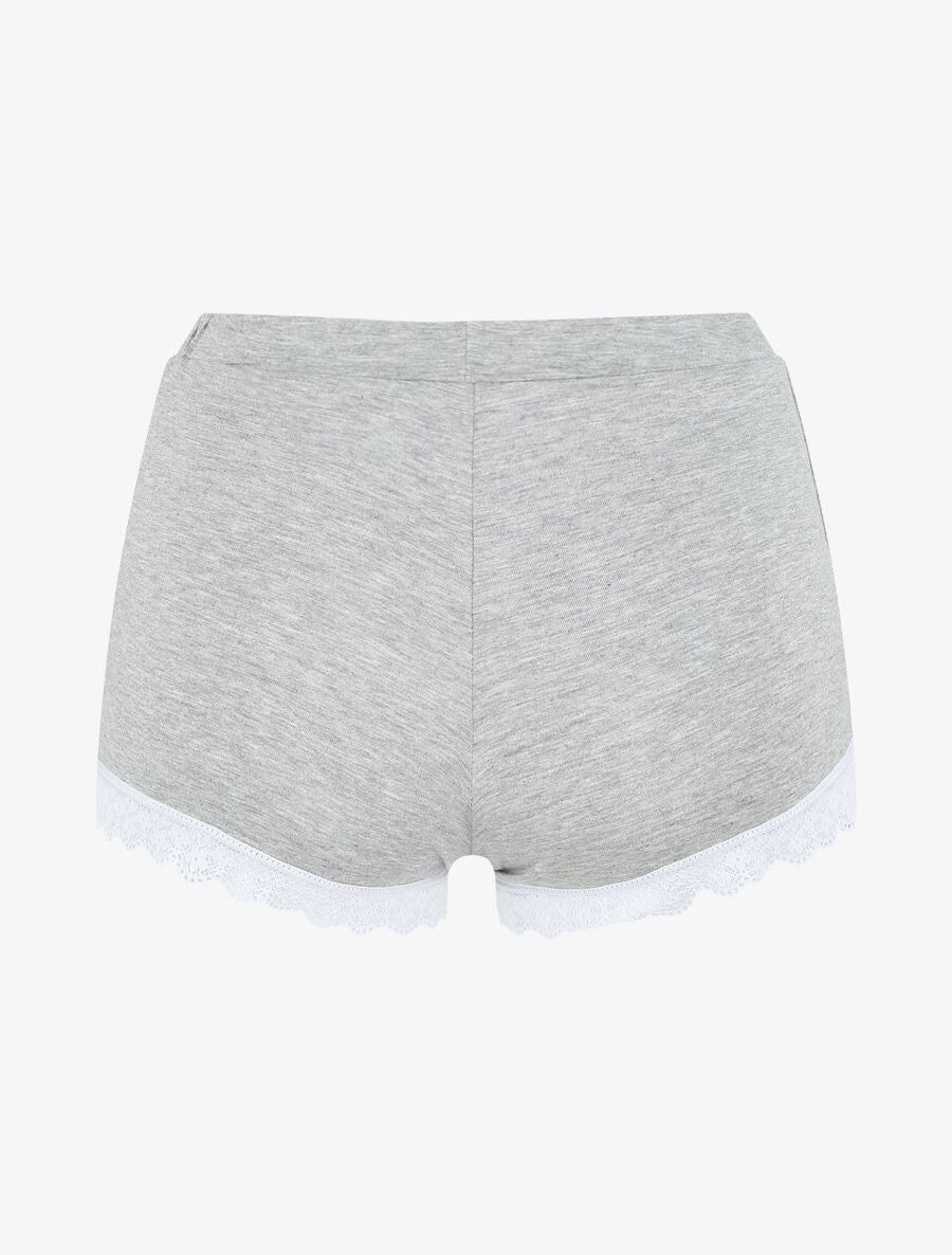 Ensemble pyjama débardeur et short uni - Gris clair - 5