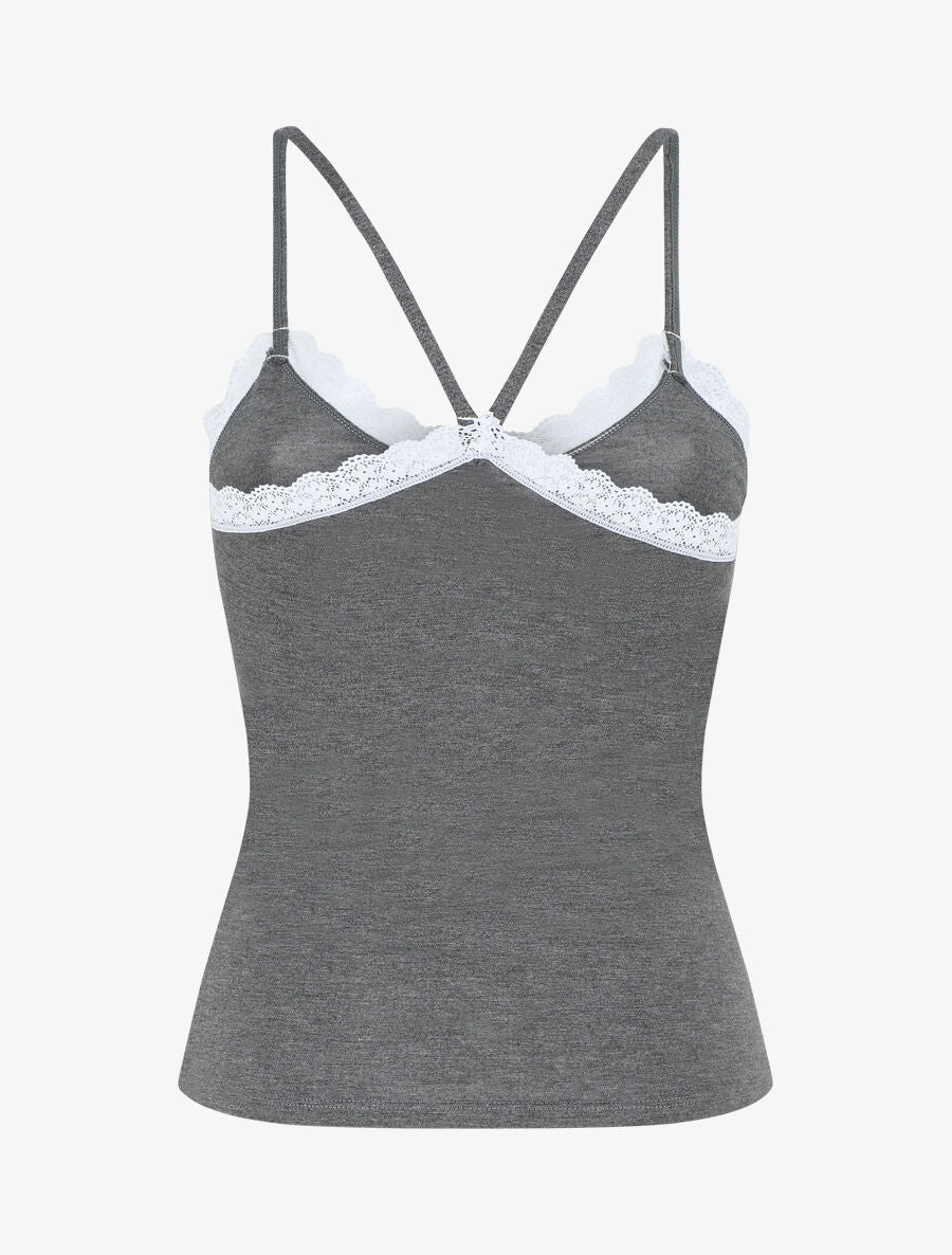 Ensemble pyjama débardeur et short uni - Gris foncé - 2