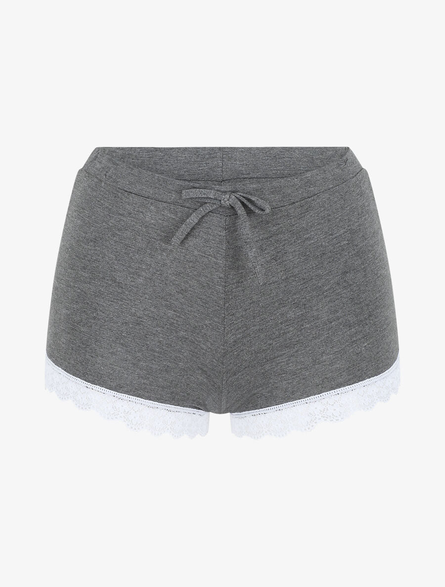 Ensemble pyjama débardeur et short uni - Gris foncé - 4