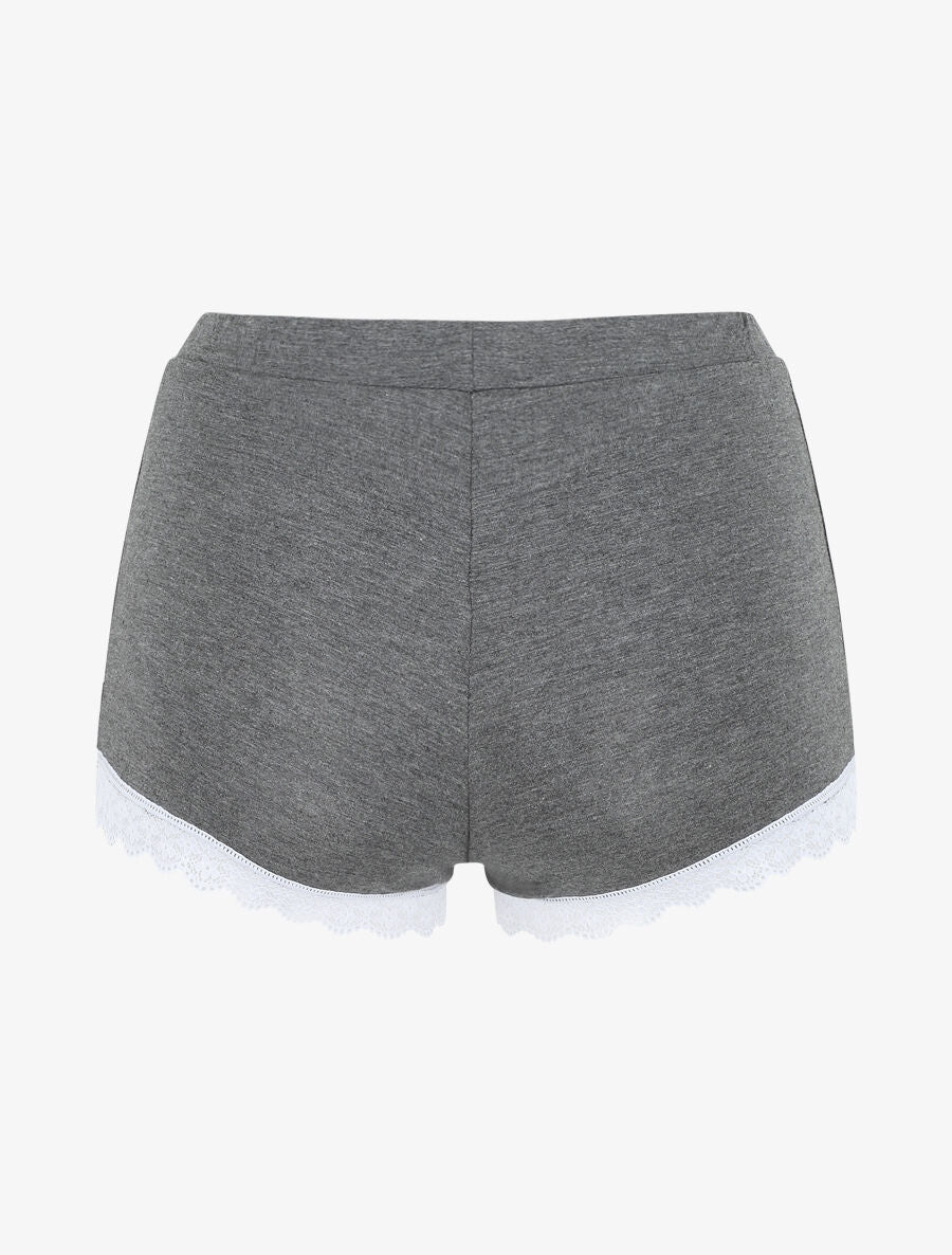 Ensemble pyjama débardeur et short uni - Gris foncé - 5