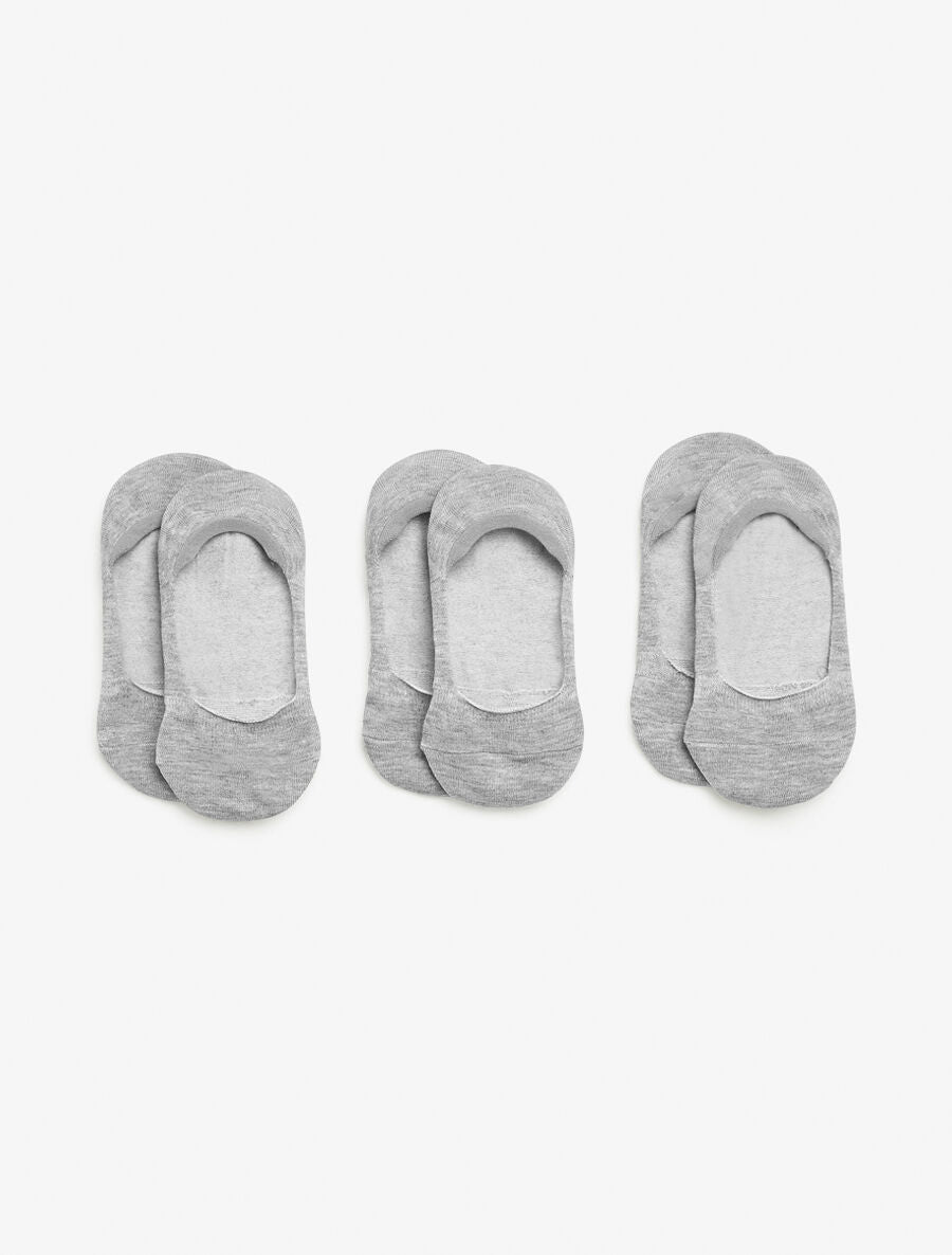 Lot de 3 socquettes antidérapantes - Gris - 2