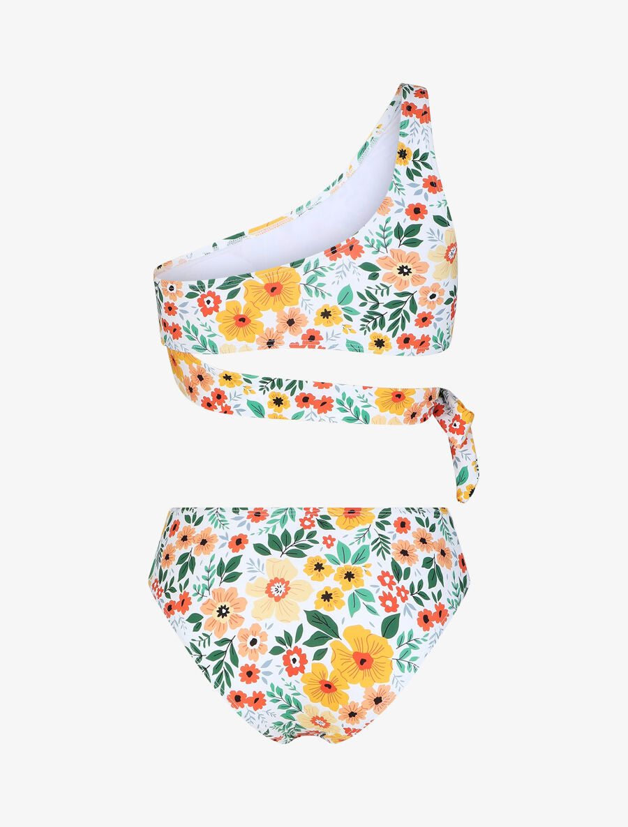 Bikini imprimé fleuri - Blanc - 4