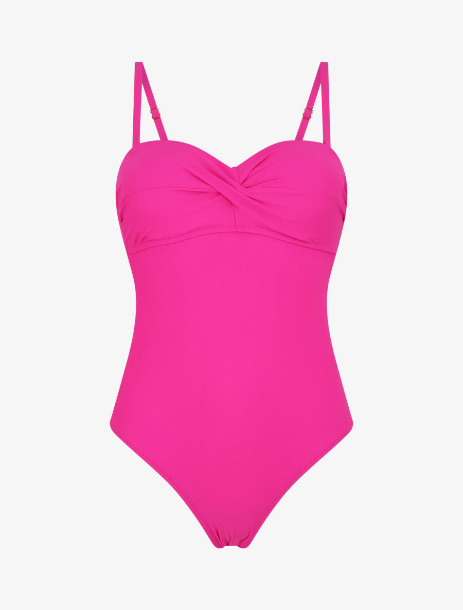 Maillot de bain une pièce uni - Fushia - 4