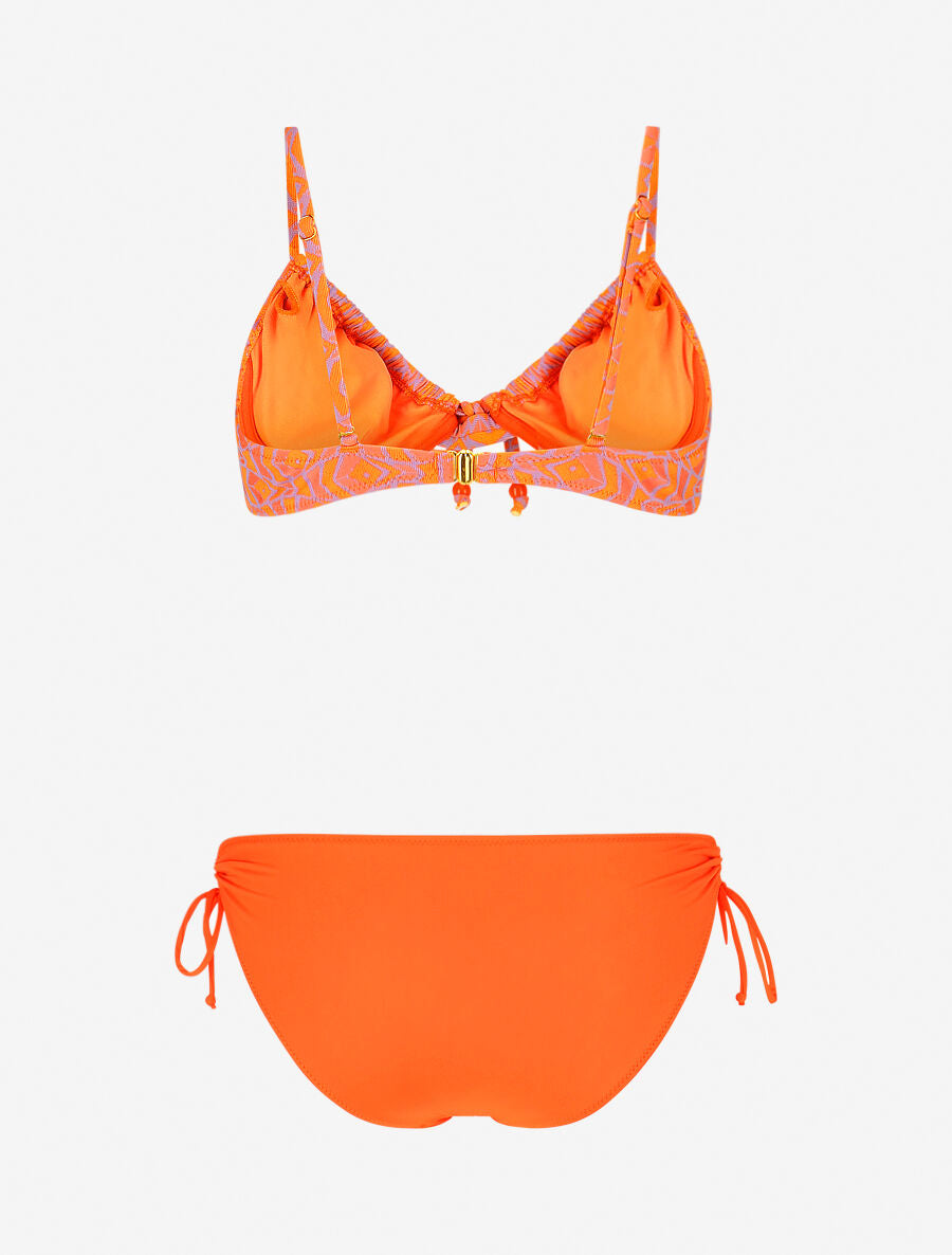 Bikini à imprimé graphique - Orange - 2