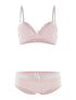 Ensemble SG et culotte à bord satiné - rose orange - 1