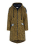 Manteau laine bouclette à sequins - moutarde - 1