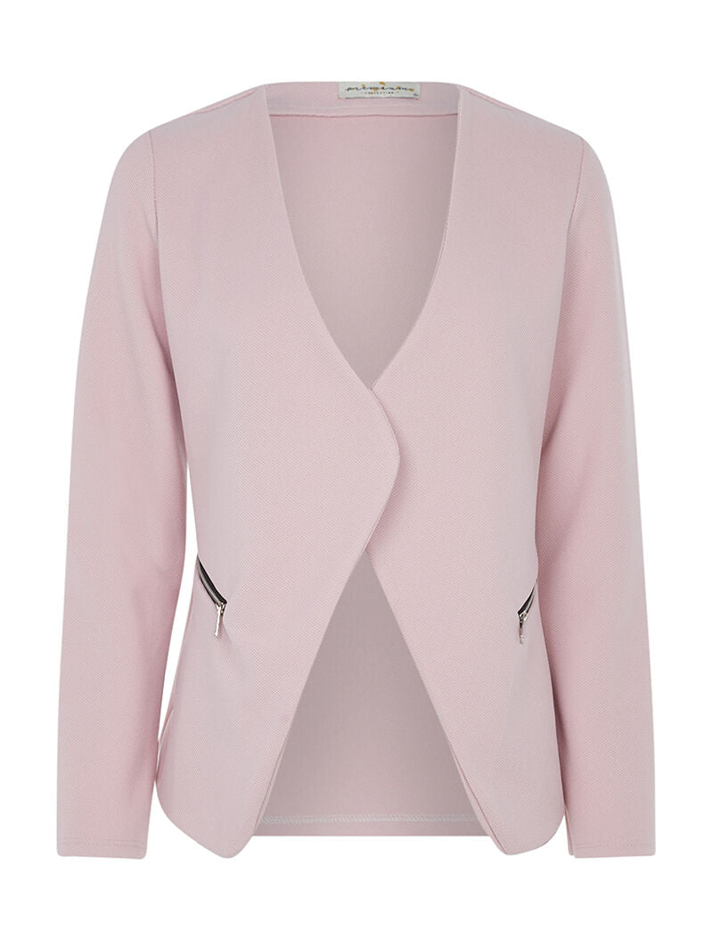 Veste légère basique ouverte - rose - 1