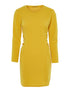 Robe à empiècements lacets à la taille - jaune - 1