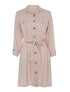 Robe chemise ceinturée en lyocell - rose orange - 1