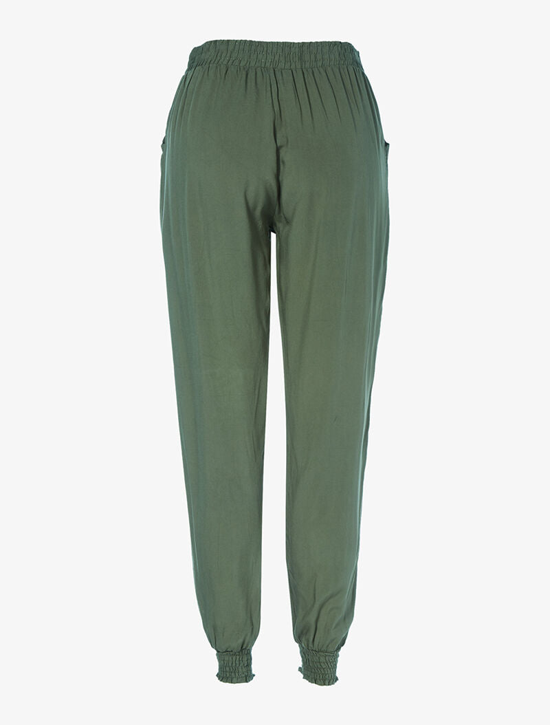 Pantalon fluide style sarrouel - Kaki - 2