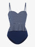 Tankini péplum marinière - marine - 3